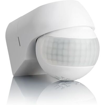 SEBSON ® 2 x Detector de movimento exterior IP44, montagem na superfície na parede, programável, sensor infravermelho, alcance de 12 m/180 °, LED adequado, orientável SEBSON ® 2 x Detector de movimento exterior IP44, montagem na superfície na parede, programável, sensor infravermelho, alcance de 12 m/180 °, LED adequado, orientável