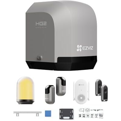 EZVIZ Motor portas de correr exteriores 400 kg, com 4 metros fecho de correr de nylon e aço, dois controlos à distância, uma luz de alarme, Wi-Fi/Bluetooth, instalação de dois cabos, impermeável, EZVIZ Motor portas de correr exteriores 400 kg, com 4 metros fecho de correr de nylon e aço, dois controlos à distância, uma luz de alarme, Wi-Fi/Bluetooth, instalação de dois cabos, impermeável,