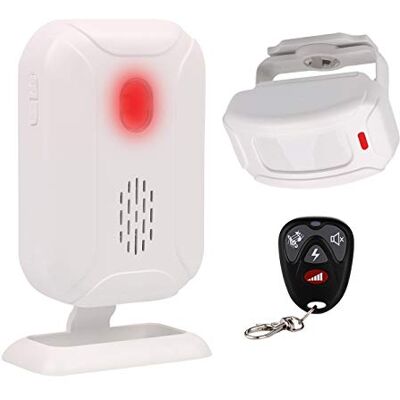 Mengshen Alarme de sensor de movimento, alerta de entrada de casa suporta 5 modos, 36 melodias e longa distância de transmissão (controlo remoto incluído) Mengshen Alarme de sensor de movimento, alerta de entrada de casa suporta 5 modos, 36 melodias e longa distância de transmissão (controlo remoto incluído)