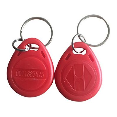 YARONGTECH Chaveiro de proximidade com etiqueta RFID de 125 Khz EM4100 de leitura única (pacote de 10), vermelho YARONGTECH Chaveiro de proximidade com etiqueta RFID de 125 Khz EM4100 de leitura única (pacote de 10), vermelho