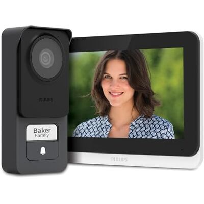 Philips Porta-moedas de 2 fios, ecrã tátil, interfone, câmara e RFID Até 120 m, câmara 2 MP de 110°, visão noturna, 2 cartões incluídos, Door Check e controlo de porta e portão; IP55. Philips Porta-moedas de 2 fios, ecrã tátil, interfone, câmara e RFID Até 120 m, câmara 2 MP de 110°, visão noturna, 2 cartões incluídos, Door Check e controlo de porta e portão; IP55.