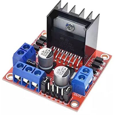 DUTTY Módulo de placa de controlador de controlador de motor L298N motor passo a passo DC dupla H-Bridge, adequado para motores, robôs, carros inteligentes DUTTY Módulo de placa de controlador de controlador de motor L298N motor passo a passo DC dupla H-Bridge, adequado para motores, robôs, carros inteligentes