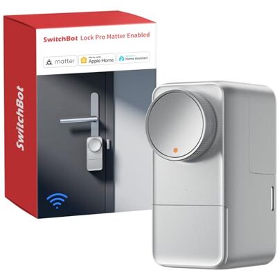 SwitchBot Fechadura inteligente WiFi Pro com bateria recarregável, Matter Over WiFi, fechadura eletrónica, instalação rápida em fechaduras existentes, compatível com Apple Home, Alexa, Google Home SwitchBot Fechadura inteligente WiFi Pro com bateria recarregável, Matter Over WiFi, fechadura eletrónica, instalação rápida em fechaduras existentes, compatível com Apple Home, Alexa, Google Home