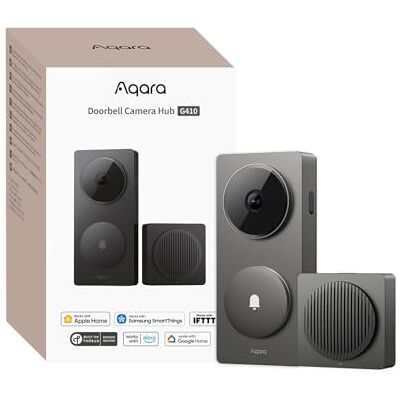 Aqara Campainha 2K com câmara Hub G410, HomeKit Secure Video, 4:3, cinzento Wi-Fi 2,4 G/5 GHz, Matter Hub incorporado, sem fio/cabo, Zigbee&Thread, suporta Apple Home, Alexa, Google, Home Assistant Aqara Campainha 2K com câmara Hub G410, HomeKit Secure Video, 4:3, cinzento Wi-Fi 2,4 G/5 GHz, Matter Hub incorporado, sem fio/cabo, Zigbee&Thread, suporta Apple Home, Alexa, Google, Home Assistant