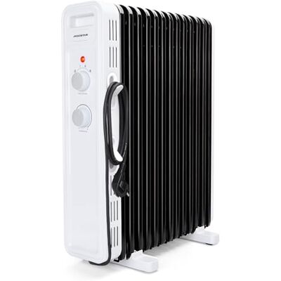 Aigostar Radiador de óleo de 13 elementos, 2500 W, silencioso, 3 níveis de potência, termóstato ajustável e função de desligamento seguro, proteção anti-tombamento, recomendado para divisões de 25 m2 3 Niveles de Potencia, Termostato Ajustable y Función Aigostar Radiador de óleo de 13 elementos, 2500 W, silencioso, 3 níveis de potência, termóstato ajustável e função de desligamento seguro, proteção anti-tombamento, recomendado para divisões de 25 m2 3 Niveles de Potencia, Termostato Ajustable y Función