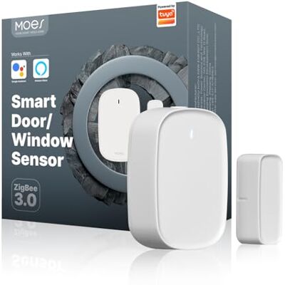 MOES Sensor Inteligente de Porta e Janela, Requer Gateway ZigBee Tuya, Detetor Sem Fios para Sistema de Alarme e Casa, Compatível com Smart Life//Tuya, 1 Unidade MOES Sensor Inteligente de Porta e Janela, Requer Gateway ZigBee Tuya, Detetor Sem Fios para Sistema de Alarme e Casa, Compatível com Smart Life//Tuya, 1 Unidade