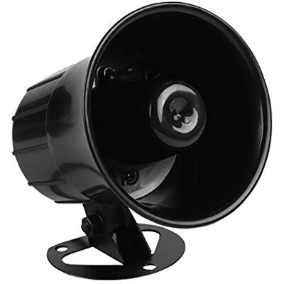 Vbestlife Sereia de buzina barulhenta, alarme de segurança na parede/porta/varanda com altifalante de 12 V 115 BB invólucro ignífugo ABS para casa, casa Vbestlife Sereia de buzina barulhenta, alarme de segurança na parede/porta/varanda com altifalante de 12 V 115 BB invólucro ignífugo ABS para casa, casa