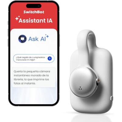 SwitchBot AI MindClip, gravador de voz IA, assistente de IA vestível, 64 GB Notas com IA para reuniões, gravador de voz IA com escrita e reconhecimento de voz, 300 min grátis/mês, branco SwitchBot AI MindClip, gravador de voz IA, assistente de IA vestível, 64 GB Notas com IA para reuniões, gravador de voz IA com escrita e reconhecimento de voz, 300 min grátis/mês, branco