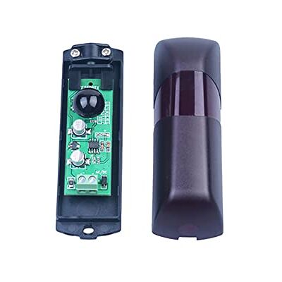 Krawnxin Par de fotocélulas infravermelhas universais para sensor externo automático para porta de garagem 12 V/24 V AC DC Krawnxin Par de fotocélulas infravermelhas universais para sensor externo automático para porta de garagem 12 V/24 V AC DC