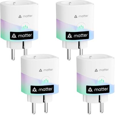 meross Tomada inteligente Matter com consumo de energia, 16 A tomada inteligente mede a produção de painéis solares fotovoltaicos, suporte para Apple Home e Google Home, controlo remoto e voz, 4 meross Tomada inteligente Matter com consumo de energia, 16 A tomada inteligente mede a produção de painéis solares fotovoltaicos, suporte para Apple Home e Google Home, controlo remoto e voz, 4
