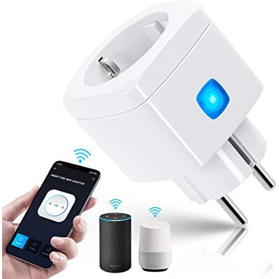 Aigostar Alexa tomada inteligente Wi-Fi, mini Smart Plug 10A 2300 W sem necessidade de HUB. Com controlo remoto AigoSmart App and Voz, compatível com Alexa e Google Home, branco 1 unidade Aigostar Alexa tomada inteligente Wi-Fi, mini Smart Plug 10A 2300 W sem necessidade de HUB. Com controlo remoto AigoSmart App and Voz, compatível com Alexa e Google Home, branco 1 unidade