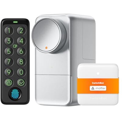 SwitchBot Lock Pro WiFi Inteligente, de Acesso Sem Chave, Fechadura Inteligente para Porta da Frente, Cerrojo Inteligente, Adaptável ao Cerrojo Existente em Minutos, suporta Matter, Alexa, Google SwitchBot Lock Pro WiFi Inteligente, de Acesso Sem Chave, Fechadura Inteligente para Porta da Frente, Cerrojo Inteligente, Adaptável ao Cerrojo Existente em Minutos, suporta Matter, Alexa, Google