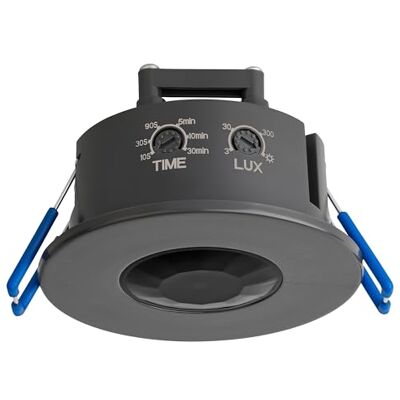 SEBSON Detetor de Movimento Interior Conjunto de 2 Instalação Embutida no Teto, Programável, LED Adequado Sensor de Movimento Alcance 8m / 360° SEBSON Detetor de Movimento Interior Conjunto de 2 Instalação Embutida no Teto, Programável, LED Adequado Sensor de Movimento Alcance 8m / 360°