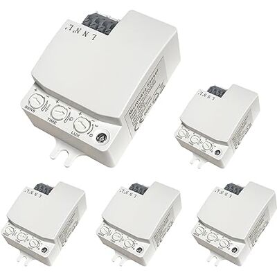 LED ATOMANT 5X Detector de movimento Radar HF 5,8 GHz com sensor luminoso Alcance 10 m, sensor lúminico regulável LED ATOMANT 5X Detector de movimento Radar HF 5,8 GHz com sensor luminoso Alcance 10 m, sensor lúminico regulável