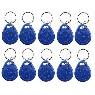 HFeng 125KHz T5577 / EM4305 chaves RFID graváveis etiquetas Token NFC identificação de proximidade cartão de controlo de acesso chave de segurança para sistema de entrada de segurança cor azul (10) HFeng 125KHz T5577 / EM4305 chaves RFID graváveis etiquetas Token NFC identificação de proximidade cartão de controlo de acesso chave de segurança para sistema de entrada de segurança cor azul (10)