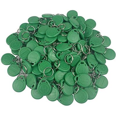 OBO HANDS 125khz Tags EM4100 RFID cartão token chave da etiqueta de controlo de acesso cartão inteligente keyfobs pacote de 100 unidades (verde) OBO HANDS 125khz Tags EM4100 RFID cartão token chave da etiqueta de controlo de acesso cartão inteligente keyfobs pacote de 100 unidades (verde)