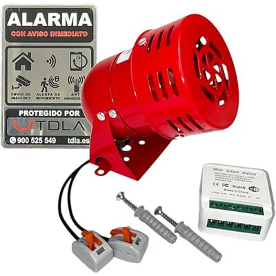 EWIG Sirene de Controle WiFi Motor Potente 220V Controle Remoto Relé WiFi Incluído Adesivo Incluído Som de Alarme 120DB Metal Vermelho Compatível com wallswitch AJAX Google, Alexa, Tuya. EWIG Sirene de Controle WiFi Motor Potente 220V Controle Remoto Relé WiFi Incluído Adesivo Incluído Som de Alarme 120DB Metal Vermelho Compatível com wallswitch AJAX Google, Alexa, Tuya.