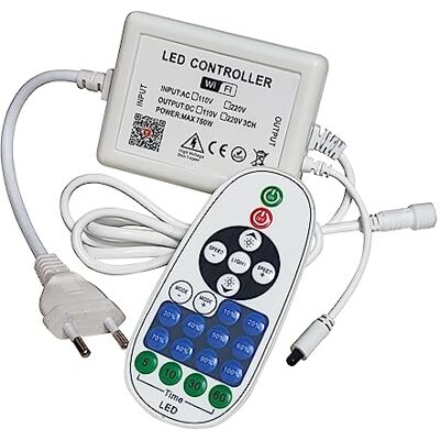 LED ATOMANT Controlador de intensidade Wifi para faixa LED monocromático Controlo remoto, App Smart Life/Tuya LED ATOMANT Controlador de intensidade Wifi para faixa LED monocromático Controlo remoto, App Smart Life/Tuya