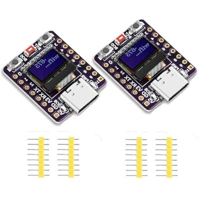 GERUI 2 placas de desenvolvimento ESP32 C3, com ecrã OLED de 0,42 polegadas, compatível com WiFi Bluetooth, adequadas para internet das coisas, casas inteligentes, redes de sensores e outros domínios GERUI 2 placas de desenvolvimento ESP32 C3, com ecrã OLED de 0,42 polegadas, compatível com WiFi Bluetooth, adequadas para internet das coisas, casas inteligentes, redes de sensores e outros domínios