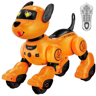 anysun Cão Robot, Brinquedo de Cão Robot Recarrregável, Brinquedo Programável com Função de Acompanhamento, Comandos de Voz, Controlo Remoto e Sensor Tátil, Presente Ideal de Natal para Crianças Programable, Función de Seguimiento, Comandos de Voz en In anysun Cão Robot, Brinquedo de Cão Robot Recarrregável, Brinquedo Programável com Função de Acompanhamento, Comandos de Voz, Controlo Remoto e Sensor Tátil, Presente Ideal de Natal para Crianças Programable, Función de Seguimiento, Comandos de Voz en In