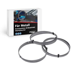 SMI Swiss Made Industries GmbH Conjunto de 3 lâminas de serra de banda bimetálica, M42, dimensões 1638 x 13 x 0,65 mm, 10/14 TPI, por exemplo, para fita de serra Optimum, Epple, Holzmann, Bernardo SMI Swiss Made Industries GmbH Conjunto de 3 lâminas de serra de banda bimetálica, M42, dimensões 1638 x 13 x 0,65 mm, 10/14 TPI, por exemplo, para fita de serra Optimum, Epple, Holzmann, Bernardo