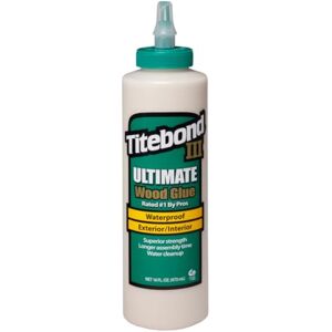 Titebond III Ultimate Wood Glue 1414 Cola para madeira, 473 ml Titebond III Ultimate Wood Glue 1414 Cola para madeira, 473 ml