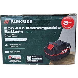 Parkside . Bateria 20 V 4 Ah Pap 20 B3 – maior duração graças ao equilíbrio das células Parkside . Bateria 20 V 4 Ah Pap 20 B3 – maior duração graças ao equilíbrio das células