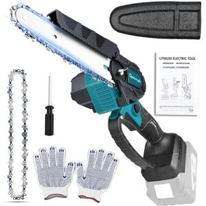FYJUL Mini motosserra sem escovas de 6 polegadas para Makita 8 V LXT (sem bateria), substituição sem fios de uma mão para Makita Battery, elétrica Chainsaw Chain Saw para cortar madeira, podar FYJUL Mini motosserra sem escovas de 6 polegadas para Makita 8 V LXT (sem bateria), substituição sem fios de uma mão para Makita Battery, elétrica Chainsaw Chain Saw para cortar madeira, podar