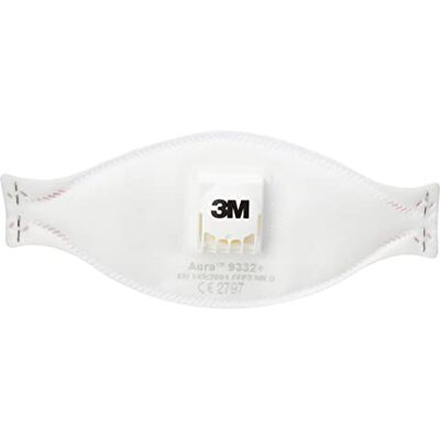 3M 9332 AURA USULADO e respirador de madeira dura, FFP3, VALVADO 3M 9332 AURA USULADO e respirador de madeira dura, FFP3, VALVADO