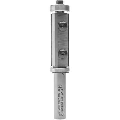 ENT Morangos reversíveis, em carboneto, haste (S) 12 mm, diâmetro (D) 19 mm, NL 50 mm, com rolamo de esferas, folha reversível de dois gumes ENT Morangos reversíveis, em carboneto, haste (S) 12 mm, diâmetro (D) 19 mm, NL 50 mm, com rolamo de esferas, folha reversível de dois gumes