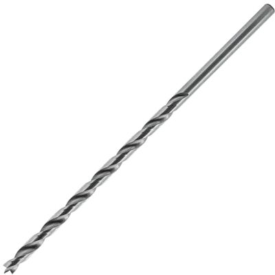 ENT Broca de madeira em espiral Ø 5 mm, extra longa de 150 mm, HSS-G, com ponta de cralização e cortador preliminar, D 5 x NL 100 x GL 150 mm, haste cilíndrica ENT Broca de madeira em espiral Ø 5 mm, extra longa de 150 mm, HSS-G, com ponta de cralização e cortador preliminar, D 5 x NL 100 x GL 150 mm, haste cilíndrica