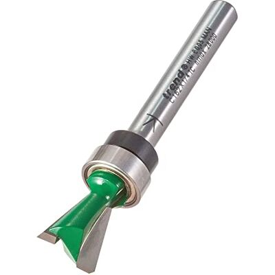 Trend CraftPro Broca de corte de cauda de andorinha, haste de 1/4 polegadas, diâmetro de corte de 12,7 mm e esporão de 104 graus, ponta de carboneto de tungsténio, Trend CraftPro Broca de corte de cauda de andorinha, haste de 1/4 polegadas, diâmetro de corte de 12,7 mm e esporão de 104 graus, ponta de carboneto de tungsténio,