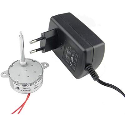 CHANCS TYC40 Motor síncrono 12 V 5 RPM DC 5 RPM eixo 46 mm com adaptador de corrente DC entrada 100 / 240 V saída DC 12 V kit de motor elétrico para decoração natalícia CHANCS TYC40 Motor síncrono 12 V 5 RPM DC 5 RPM eixo 46 mm com adaptador de corrente DC entrada 100 / 240 V saída DC 12 V kit de motor elétrico para decoração natalícia