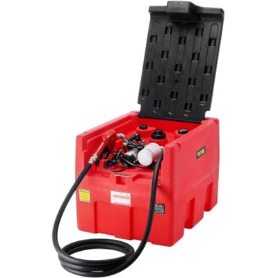 VEVOR Depósito Portátil de Gasolina e Diesel 182 L Tanque de Reabastecimento de Combustível Bomba de Transferência de 12 V 40 L/min Mangueira de 4 m Bocal de Reabastecimento Automático para Veículos VEVOR Depósito Portátil de Gasolina e Diesel 182 L Tanque de Reabastecimento de Combustível Bomba de Transferência de 12 V 40 L/min Mangueira de 4 m Bocal de Reabastecimento Automático para Veículos