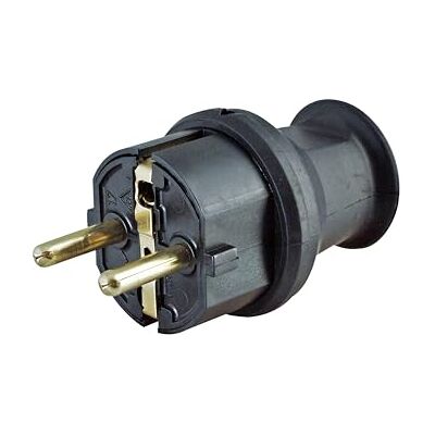 Kopp Schutzkontakt-Stecker com Knickschutz pequeno, de 1 unidade, preto, Kopp Schutzkontakt-Stecker com Knickschutz pequeno, de 1 unidade, preto,