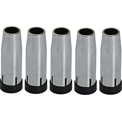 RIVERWELD Bocal de gás cónico MIG MAG de latão para tocha de soldagem CO2 24KD MB24 pacote de 5 RIVERWELD Bocal de gás cónico MIG MAG de latão para tocha de soldagem CO2 24KD MB24 pacote de 5