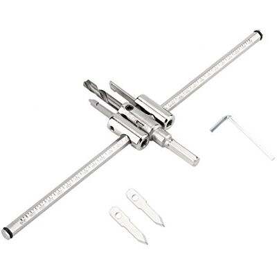 Walfront Broca de serra circular ajustável prateada de 30 300 mm cortador de furos circulares de madeira e metal ferramentas de bricolage para carpintaria Walfront Broca de serra circular ajustável prateada de 30 300 mm cortador de furos circulares de madeira e metal ferramentas de bricolage para carpintaria