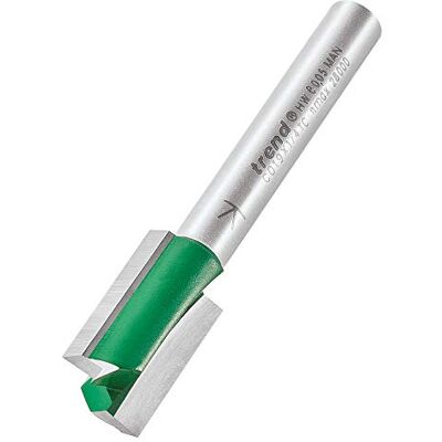 Trend Morango reto de fio duplo 12 mm cabo 1/4 Carboneto de tungsténio para ranhuras retas precisas e corte limpo em madeira, Trend Morango reto de fio duplo 12 mm cabo 1/4 Carboneto de tungsténio para ranhuras retas precisas e corte limpo em madeira,
