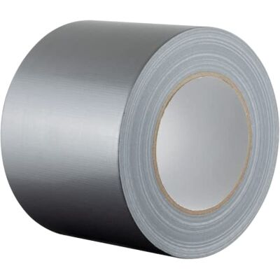 GTSE Gocableties Fita americana prateada de 100 mm x 50 m Fita de tecido resistente, larga, adesiva e impermeável Para reparar, fixar, agrupar, reforçar e selar 1 rolo GTSE Gocableties Fita americana prateada de 100 mm x 50 m Fita de tecido resistente, larga, adesiva e impermeável Para reparar, fixar, agrupar, reforçar e selar 1 rolo
