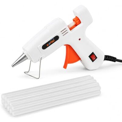 KATSU Tools KATSU Pistola de silicone quente 20 W mini pistola de cola quente com 12 barras de cola 7 mm x 150 mm para DIY artesanato e reparação KATSU Tools KATSU Pistola de silicone quente 20 W mini pistola de cola quente com 12 barras de cola 7 mm x 150 mm para DIY artesanato e reparação