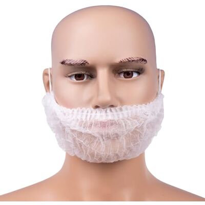 Cofan Cobertura de barba descartável Material: polipropileno Cor: branco tamanho único pacote de 100 unidades Cofan Cobertura de barba descartável Material: polipropileno Cor: branco tamanho único pacote de 100 unidades