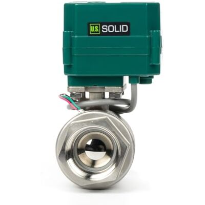 U.S. Solid Válvula de bola motorizada y eléctrica de acero inoxidable 1-1/2 pulgadas, 9-24 V CA/CC, retorno automático 2 cables, normalmente cerrada, rosca G U.S. Solid Válvula de bola motorizada y eléctrica de acero inoxidable 1-1/2 pulgadas, 9-24 V CA/CC, retorno automático 2 cables, normalmente cerrada, rosca G