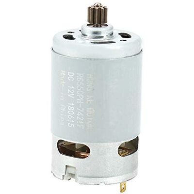 Walfront Motor para broca elétrica DC 12 V de velocidade única 9 dentes engrenagem para DIY projetos eletrónicos reparação de substituição Walfront Motor para broca elétrica DC 12 V de velocidade única 9 dentes engrenagem para DIY projetos eletrónicos reparação de substituição