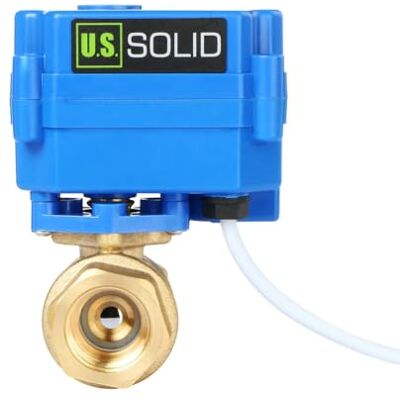 U.S. Solid 1/2" Válvula motorizada 9-24 V AC/DC Latão 2 vias válvula de esfera elétrica normalmente fechada (NC), 2 cabos, retorno automático U.S. Solid 1/2" Válvula motorizada 9-24 V AC/DC Latão 2 vias válvula de esfera elétrica normalmente fechada (NC), 2 cabos, retorno automático
