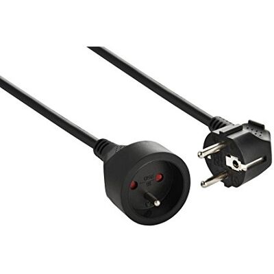 Electraline Cabo de extensão elétrico (5 m), preto Electraline Cabo de extensão elétrico (5 m), preto