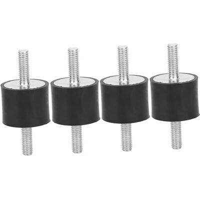 Garosa 4 Suportes isolantes de borracha M6 anti-vibração com 2 parafusos roscados, amortecedores de choque de ponta dupla de parafuso amortecimento de vibração, amortecedor silencioso Garosa 4 Suportes isolantes de borracha M6 anti-vibração com 2 parafusos roscados, amortecedores de choque de ponta dupla de parafuso amortecimento de vibração, amortecedor silencioso