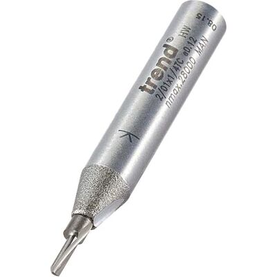 Trend Broca perfiladora Carburo de tungsteno (TCT) para cortes limpios en madera; longitud 6 mm, vástago 1/4", 2/01X1/4TC Trend Broca perfiladora Carburo de tungsteno (TCT) para cortes limpios en madera; longitud 6 mm, vástago 1/4", 2/01X1/4TC