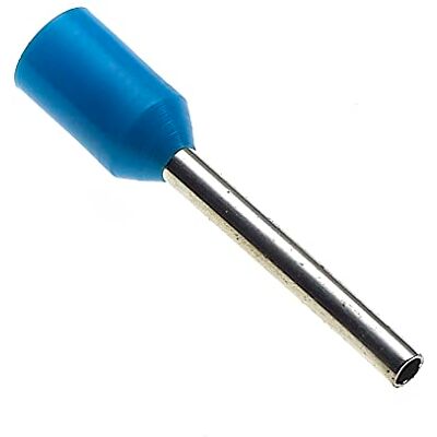 Keple Casquilho isolado 12 x 0,75 mm, embalagem de 100 conector de cobre para fio de crimpar, conectores de terminal de cabo, nylon azul francês Keple Casquilho isolado 12 x 0,75 mm, embalagem de 100 conector de cobre para fio de crimpar, conectores de terminal de cabo, nylon azul francês
