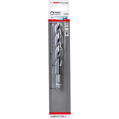 Bosch Professional HSS Impact Control Broca hexagonal (para metal, 9,5 x 81 x 125 mm, acessório de broca) Bosch Professional HSS Impact Control Broca hexagonal (para metal, 9,5 x 81 x 125 mm, acessório de broca)