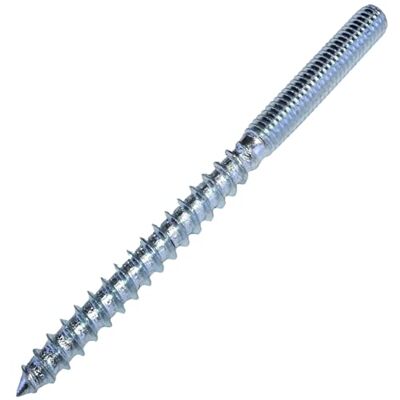 AERZETIX C57247 Conjunto de 10 Parafuso de rosca dupla espárrago ponta para aparafusar metal/madeira com ou sem taco Ø 6 x 80 mm aço galvanizado cor prata AERZETIX C57247 Conjunto de 10 Parafuso de rosca dupla espárrago ponta para aparafusar metal/madeira com ou sem taco Ø 6 x 80 mm aço galvanizado cor prata